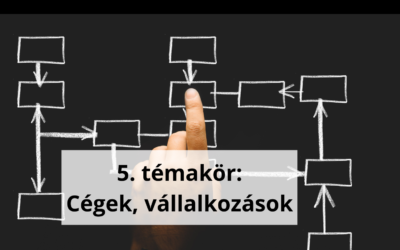 5. témakör: Cégek, vállalkozások
